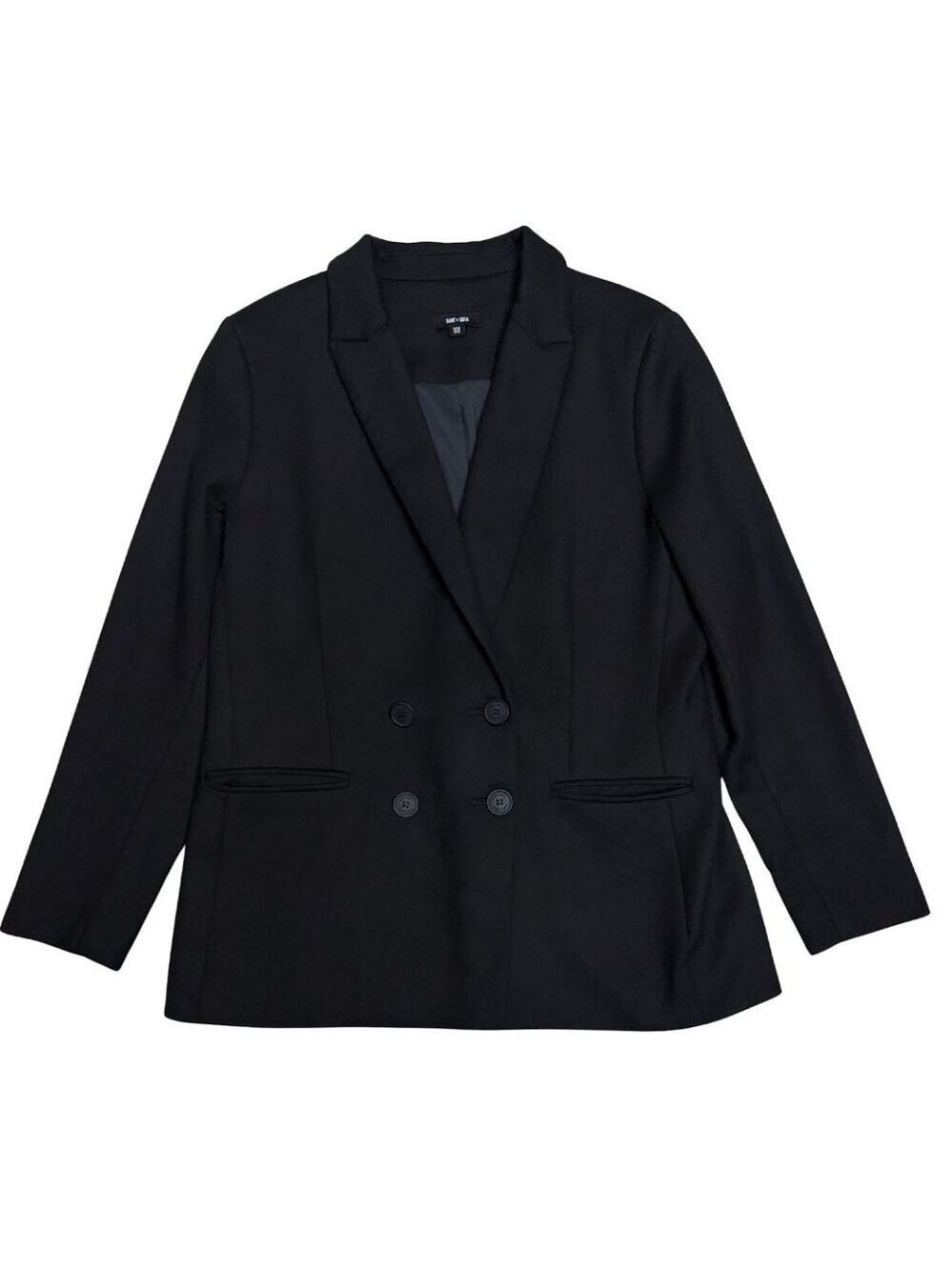 SAINT + SOFIA Cambridge Crepe Black Business Casual Blazer Jacket Womens 12